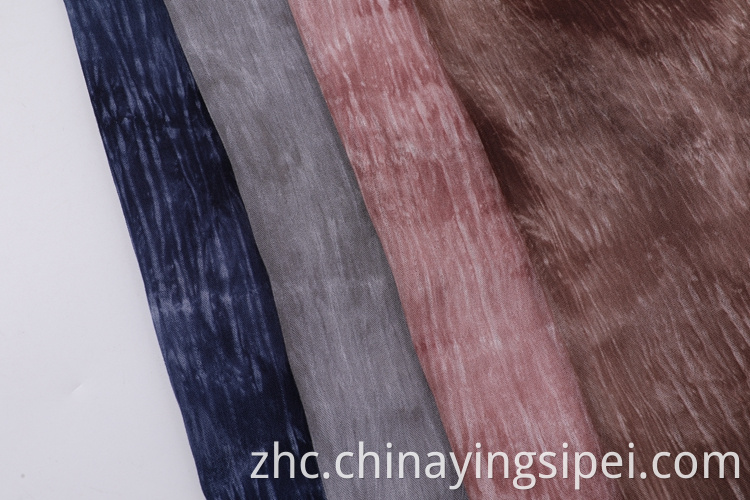 新产品领带染色的挑战裙印刷的罂粟裤rayon面料适用于礼服